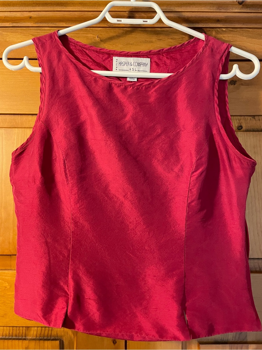 Vintage Kasper & Company Pink Sleeveless Top